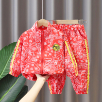 Child costume 2023 new spring suit Girls' Foreign Sports Leisure Two sets of children's baby spring and autumn undershirt tide