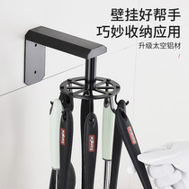 Rotary kitchen spatula rack Punch-free spoon shovel storage rack Wall-mounted multi-function shelf rotating hook