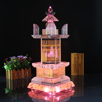 All the Tathagata heart secret systemic round Liberty basket printed tuo luo ni jing ta crystal stupa mantra Stupa