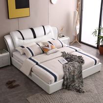 Master bed 1 8 leather bed leather bed soft bed small apartment leather bed 2 m double bed modern Simmons wedding bed