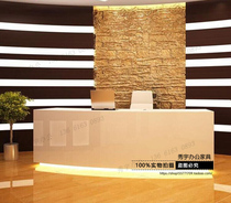 Paint front desk reception desk front desk cashier simple modern atmosphere creative new information desk company bar