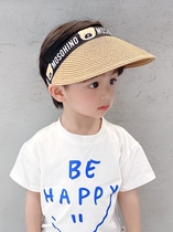 Japan Childrens sun visor sunscreen hat Boy baby hat Summer Empty top hat Girls Straw hat Fashion sun hat et