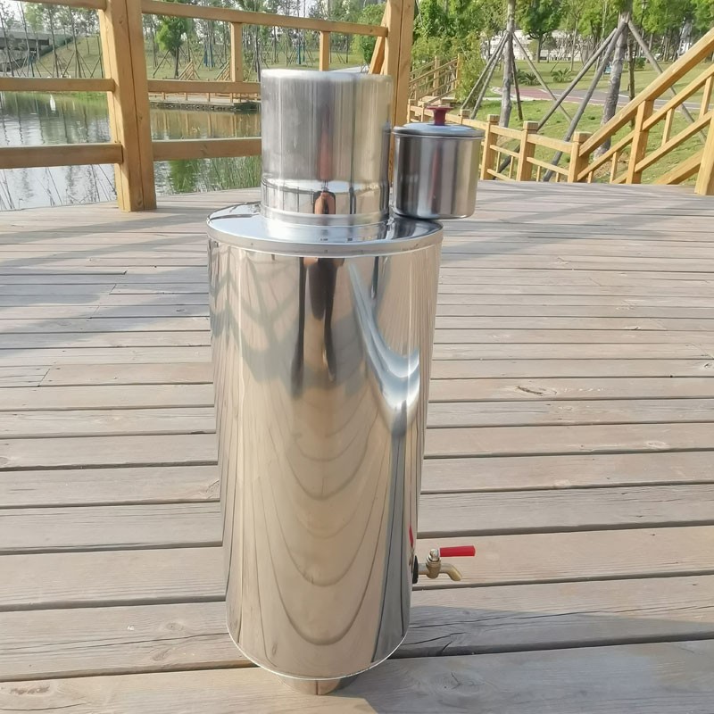 烟囱加热水箱囱水箱烧水不锈钢水箱柴火灶配件穿心壶水壶烟管水壶