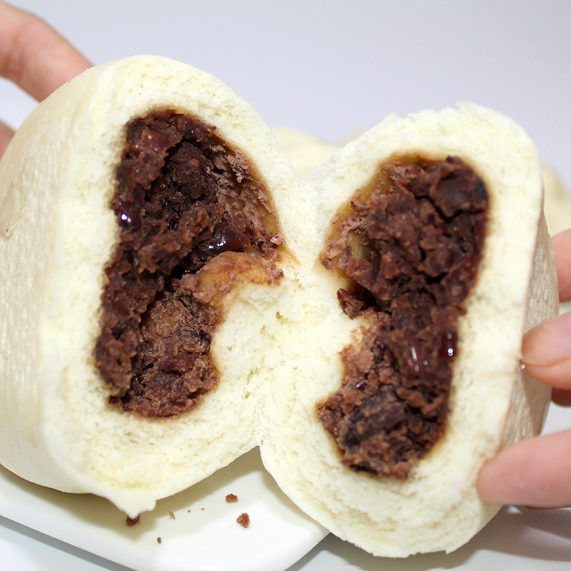 red bean buns shandong farmhouse handmade pasta bean paste stuffed buns steamed buns sweet buns nutritious breakfast sna bread