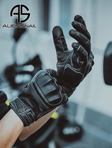 Alien Snail Winter Motorcycle V10 Mens Retro Gloves Goat Leather Locomotive Gloves Anti-Fall Windproof Rider Gloves