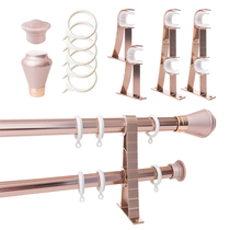 (E Zhe) curtain Roman Rod thickened aluminum alloy silent simple curtain L-shaped balcony U-shaped track bracket