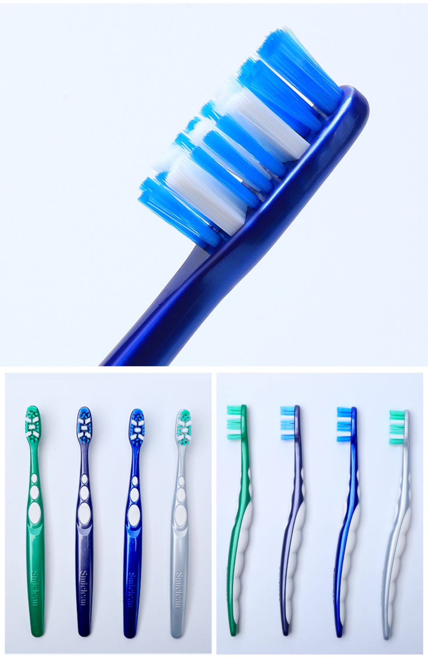 可洁可净牙刷 成人男士大头中毛硬毛去牙渍烟渍美白家用6支家庭装