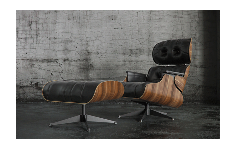 furnittu设计师家具eamesloungechair伊姆斯真皮躺椅沙发椅
