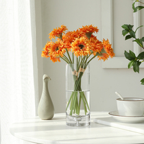 Golden Silk Chrysanthemum Emulation Flower Living-room Pendulum Pieces Armchair Chamomile Plastic Flowers Fake Flowers Dried Flowers Bouquet Table Decoration Flowers Furnishing