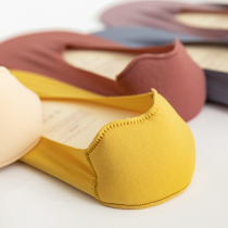 Ice Silk Boat Socks Woman Summer Thin with Shallow Mouth Invisible Non-slip Silicone With Socks Lady Stockings Short Socks Summer