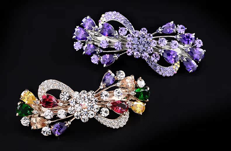 发夹头饰水钻发卡中号小夹子韩国成人发饰蝴蝶结卡子弹簧夹发饰品