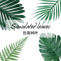 ins turtle back leaves fake leaves green simulation big leaves creative decoration background wall wedding landscape photography props