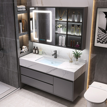 Rockboard bathroom cabinet Smart modern light and extravagant simple washbasin wash basin toilet loop mirror cabinet