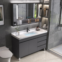 BATH CABINET COMBINED CERAMIC BASIN INTEGRATED SMART WASH FACE WASH BASIN POOL NORDIC BATHROOM LIGHT LUXURY MODERN WASH TERRACE