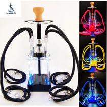 Arab Water Tobacco Bar KTVLED with light charging water Smoke Pot 4 Tube Bar Bursting acrylic Full set