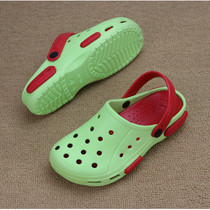 Xinxin tide female cave garden anti-slip breathable thickening flat bottom beach leisure dual use plastic sandals