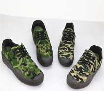 Camouflage training liberation shoes men and women labor wear resistant anti-slip canvas green yellow shoes China Dream Spring and Autumn