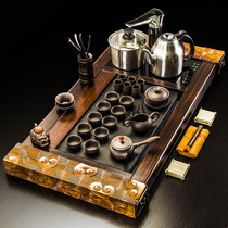 Tea set ebony tea tray black wood pear wood home full automatic set kung fu tea cup tea tray