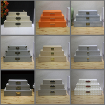 Huaren leather modern new Chinese jewelry box storage box decorative box decorative box jewelry box model room soft decoration storage