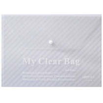 Distant US-W209 A4 colour transparent file bag kit button bag archive bag thickened PP material