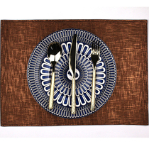 Waterproof leather dining cushion sample plate room upscale rectangular dining table cushion Western dining hotel Bowl Trays Mat Lavish Heat Insulation Mat