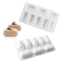 8 with pillow small yellow man capsule Oval food mousse cake silicone mold sandwich filling ice cream mold