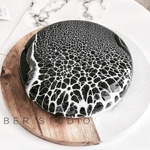 Round mirror mousse cake silicone mold drum French West Point silicone round cake-shaped mold DIY baking noodle