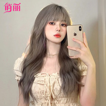Wig female hair net red summer simulation hair big wave natural full head curly hair corn hot wig set