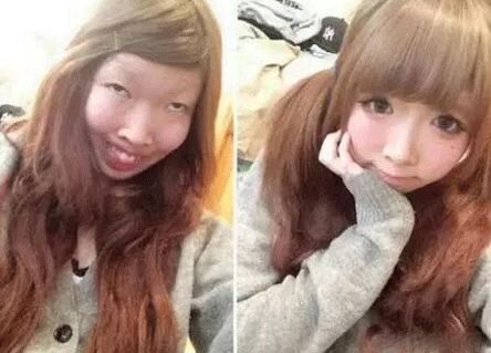 女生ps前后对比照,辣吓我的眼!