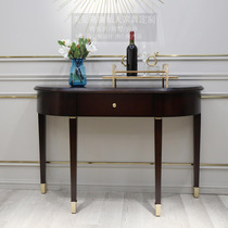 American light and luxurious solid wood Hyun off cabinet minimalist modern Xuan Guan Table Living Room Storage Decorative Cabinet Eurostyle Door Hall Partition Cabinet