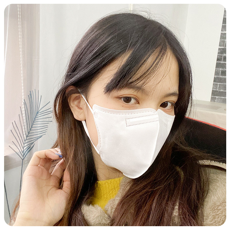 一次性口罩高颜值时尚女士网红款白色3d立体韩国n95口罩kn95成人