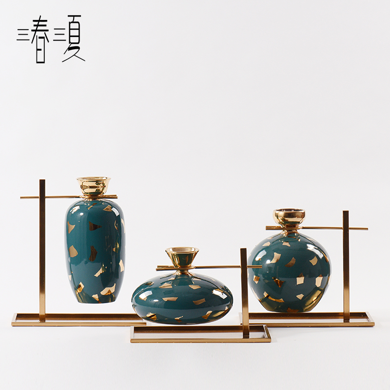 Fine expressions using new classical Chinese flower arranging porcelain ceramic vase furnishing articles of the sitting room TV ark, wine porch soft decoration