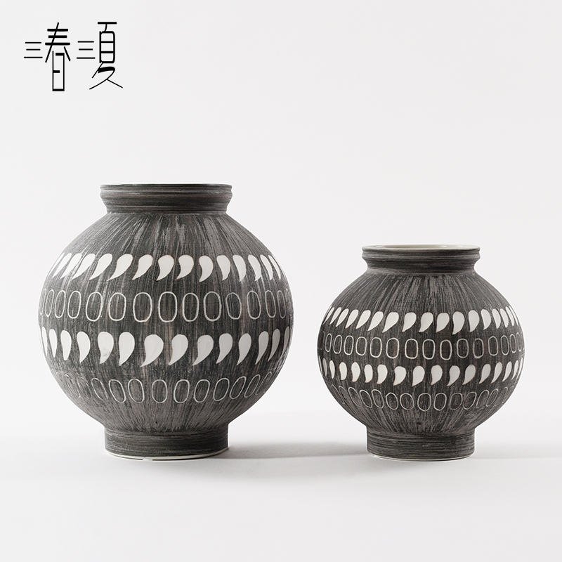 I and contracted manual glaze belly ceramic vase furnishing articles new Chinese flower arranging the sitting room porch canned act the role ofing is tasted