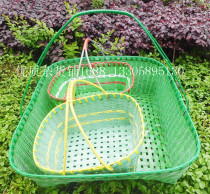 Large plastic woven vegetable basket handbasket basket shopping basket storage bath basket vegetable basket customization