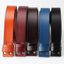 Men's genuine cowhide leather Belt without buckle DIY Belt a