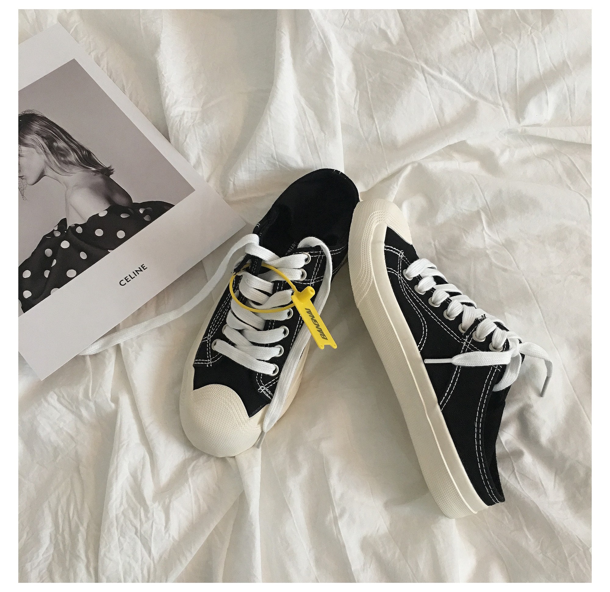 踩脚两穿小白鞋2020新款女鞋贝壳头帆布鞋女夏季百搭一脚蹬懒人鞋