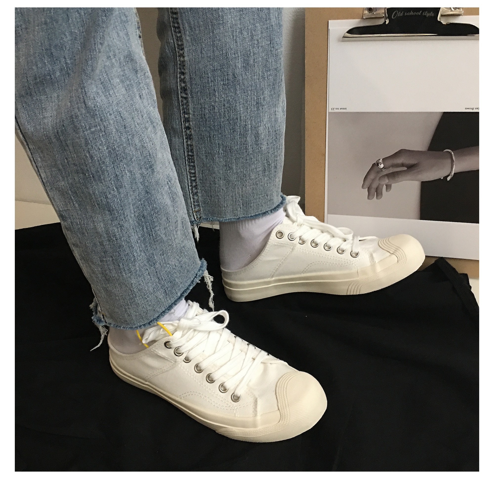 踩脚两穿小白鞋2020新款女鞋贝壳头帆布鞋女夏季百搭一脚蹬懒人鞋