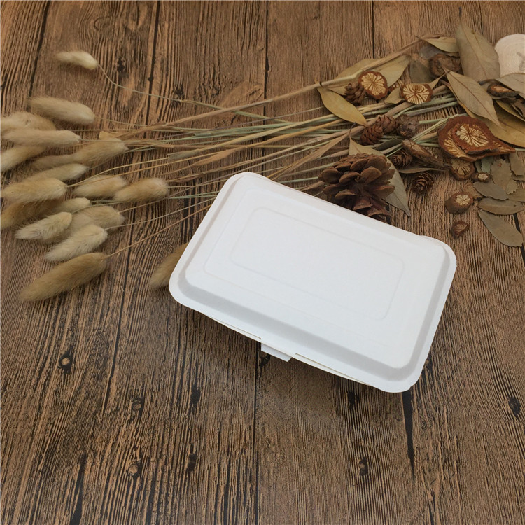 一次性饭盒白色环保纸盒外卖打包盒防油防水长方形纸饭盒包邮_7折现价