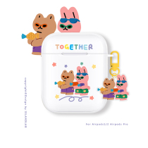 Han creative fun airpods1 2 generation protective sleeves apply Apple pro3 generation headphone shell transparent and soft cute