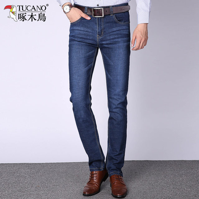 Woodpecker jeans men's autumn new stretch slim men's pants casual tide brand young men's straight trousers Woodpecker jeans men's autumn new stretch slim men's pants casual tide brand young men's straight trousers