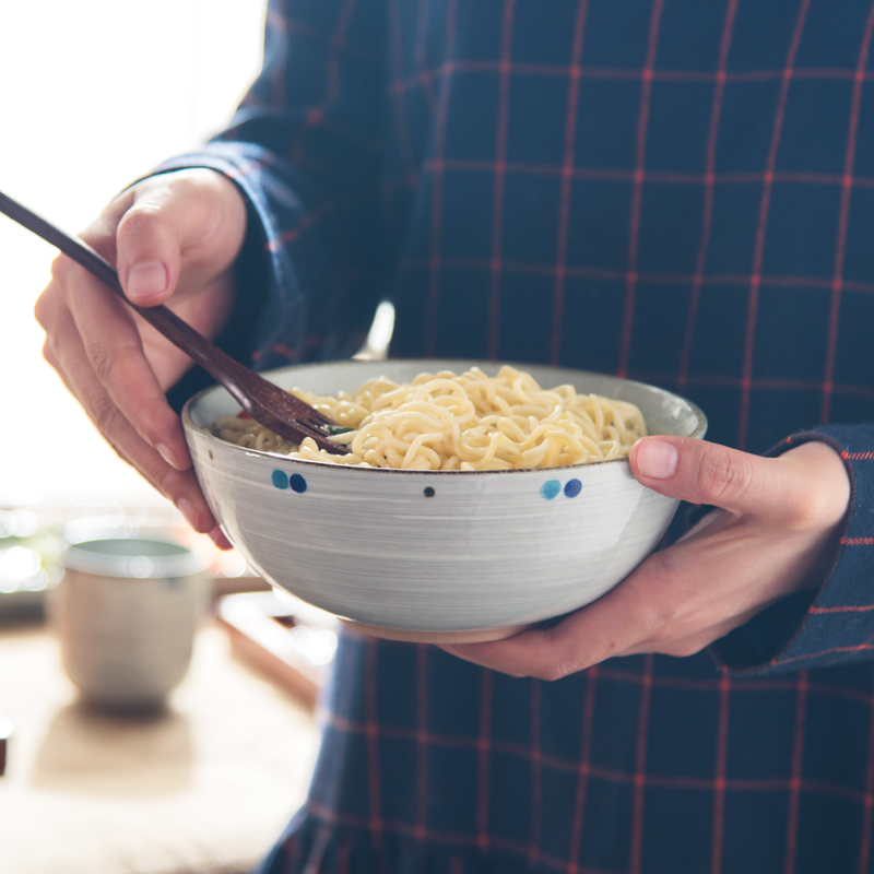 Lototo ceramic bowl individual Japanese rice bowl rainbow such use large soup bowl mercifully rainbow such use creative abnormity bowls