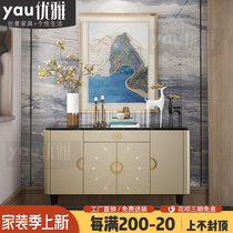 American light and luxurious closing cabinet Dining Side Cabinet Rear Modern Minimalist Lockers Sprinklers Shoes Cabinet Stainless Steel Door Hall Partition Cabinet