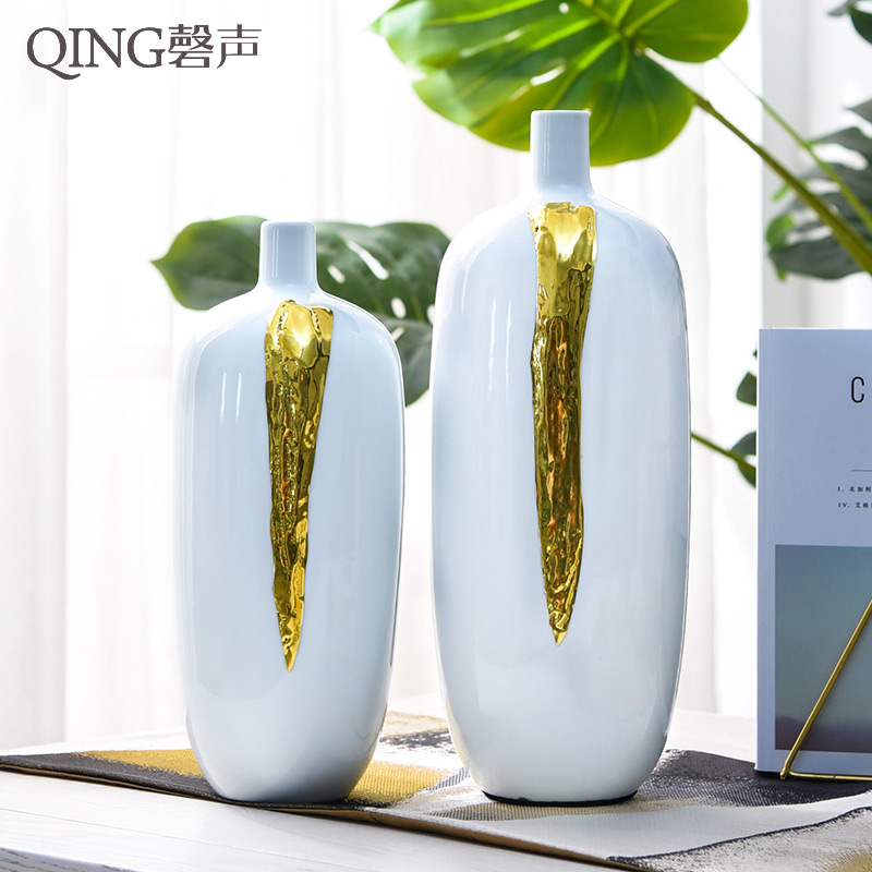 The Nordic ceramic vases, contracted and I home sitting room adornment ornament table dry flower arranging flowers is placed flowers