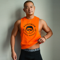 Mens vest pro-skin cotton Home Loose Movement Breathable Cartoon Print Elastic Casual Downfall Fitness Sleeveless