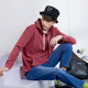 Jeanswest men's sweater men Hitz solid color casual long-sleeved pullover hooded jacket youth Jeanswest men's sweater men Hitz solid color casual long-sleeved pullover hooded jacket youth