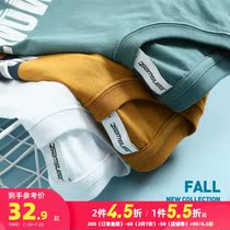 Zhen Weis long-sleeved T-shirt mens 2021 spring and autumn mens cotton printing base shirt T-shirt autumn top tide