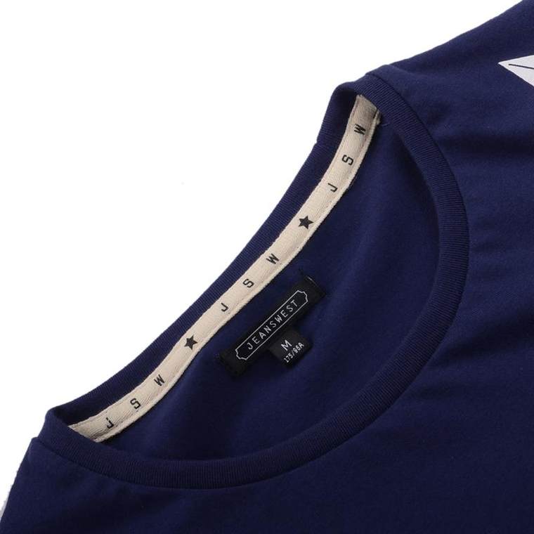 真维斯男装 2015夏装新款 时尚圆领印花短袖T恤