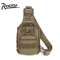 ROGISI Luger Tactical Chest Bag Army Camouflage Riding Wild Hiking Multifunction Single Shoulder Diagonal Satchel 10R42