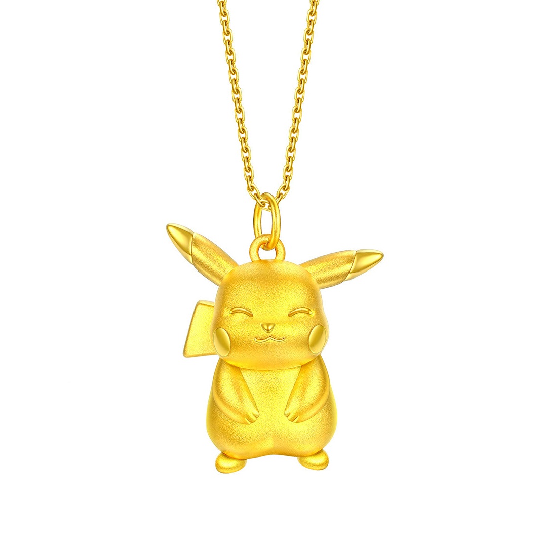 潮宏基  精灵宝可梦 -趣萌皮卡丘 黄金吊坠足金挂坠项链 f b r