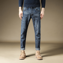 Spring jeans mens loose 2021 new Korean straight pants mens Korean mens old denim pants